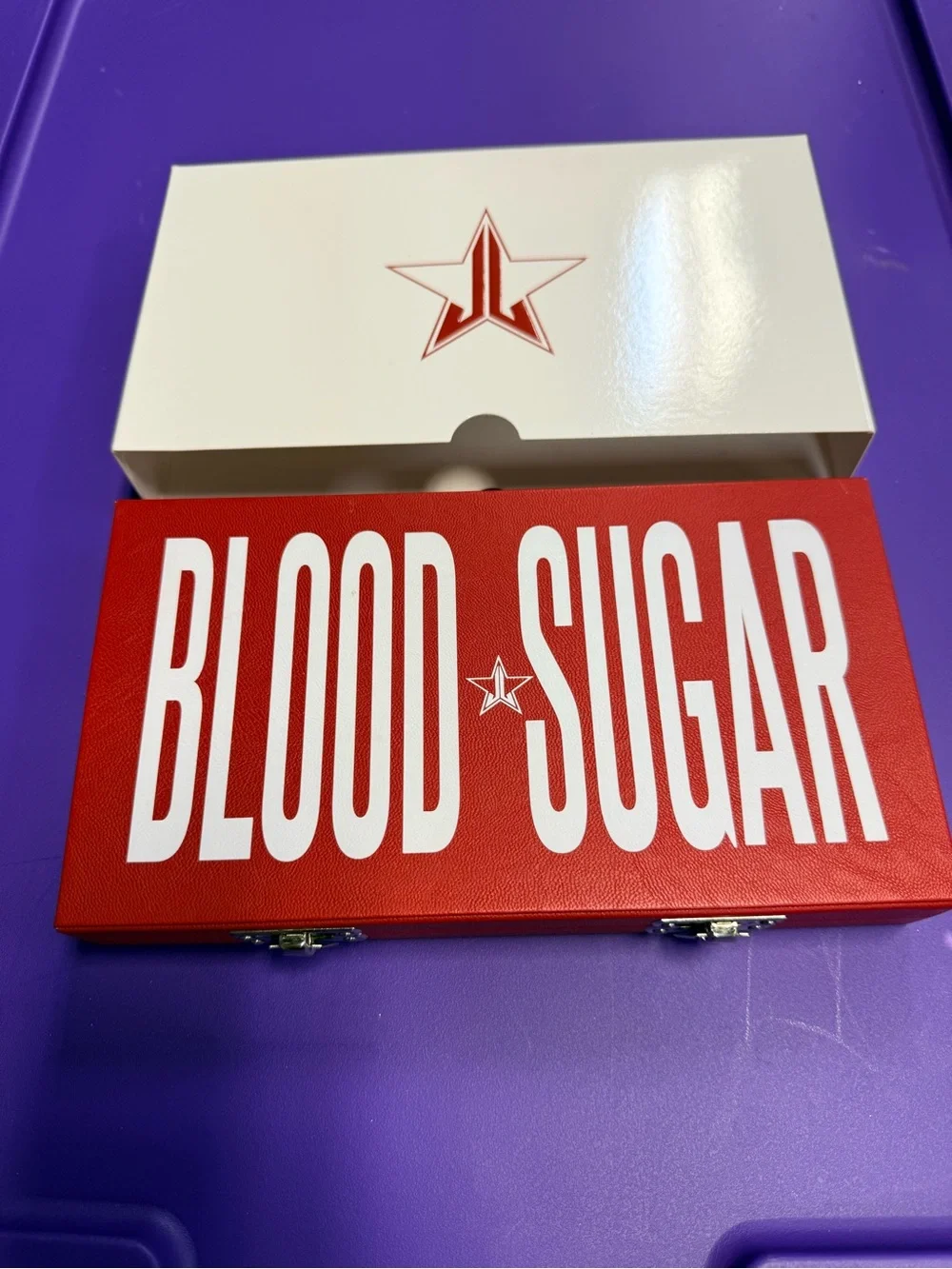 Jeffree Star Blood Sugar Palette — Red & White Bold Design